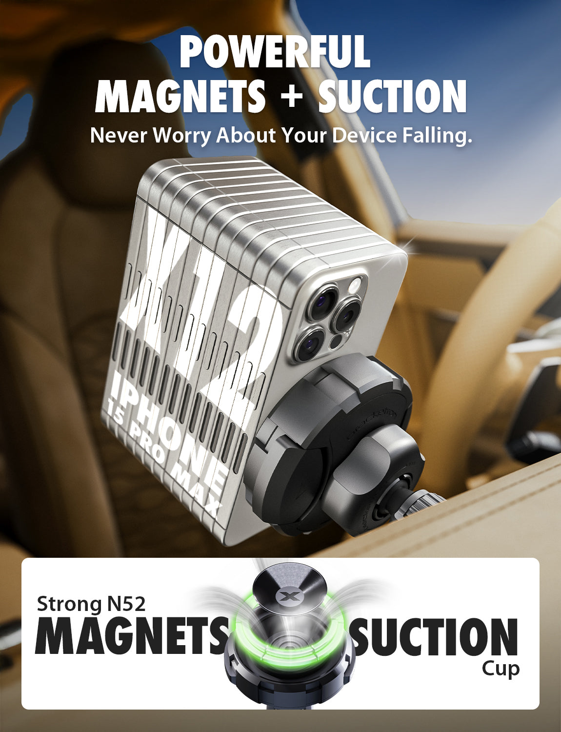 Bracketron MagAlign Max Magnetic MagSafe Car Vent Phone Mount