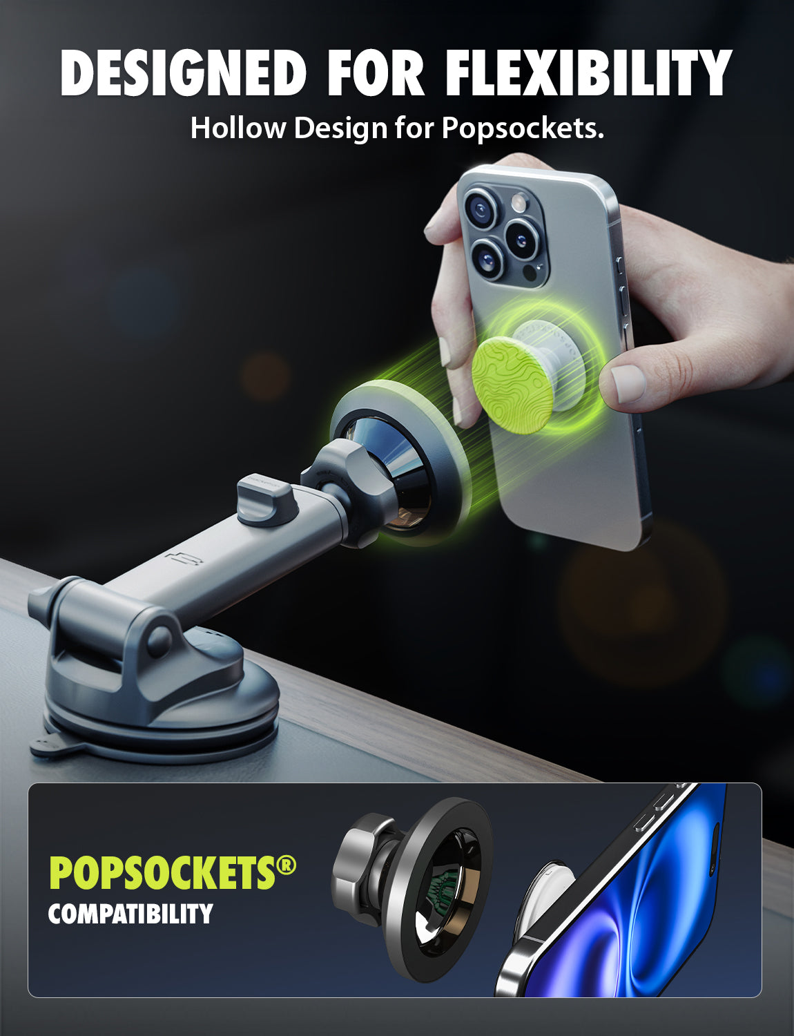 Bracketron MagAlign Pro Extend Window, Dash & Vent Mount