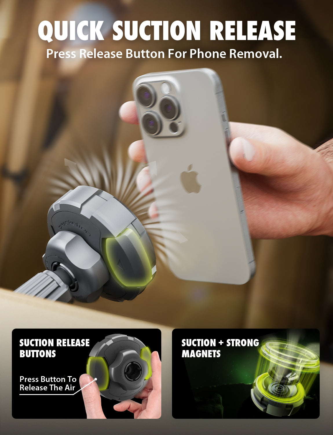 Bracketron MagAlign Max Magnetic MagSafe Car Vent Phone Mount