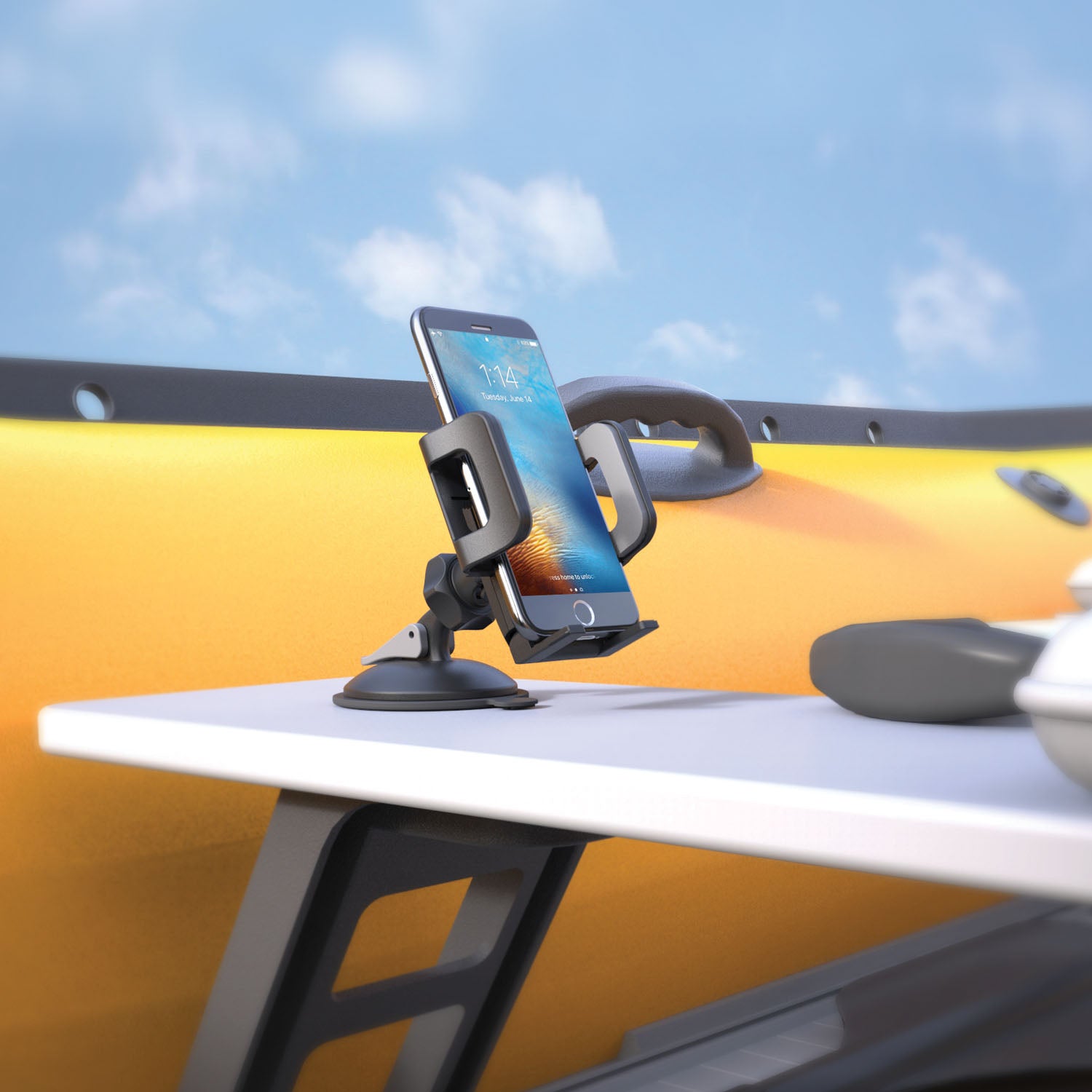 Bracketron Griplox Waterproof Suction Boat Mount Phone Holder