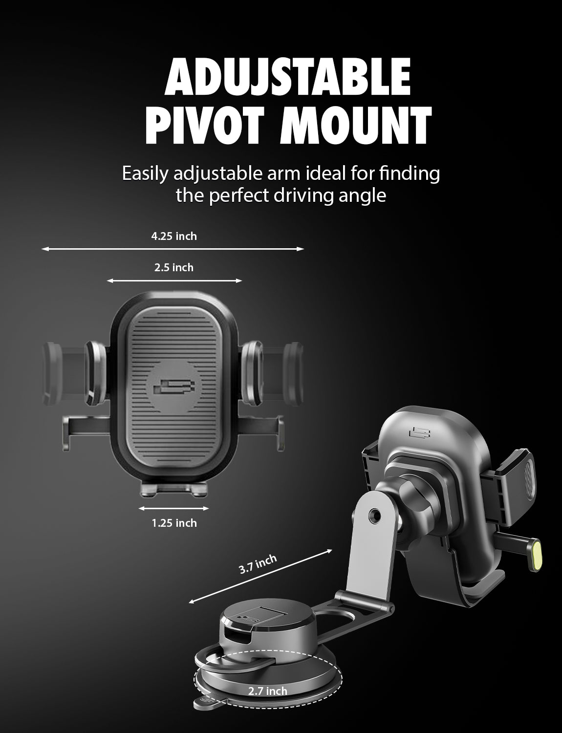 Bracketron OneClick Pivot Phone Mount