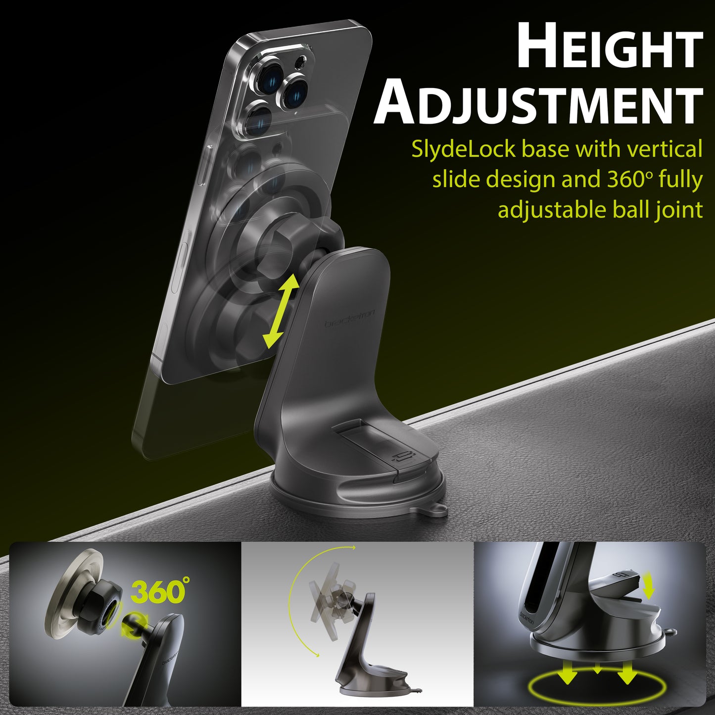 Bracketron MagAlign Dash & Window Mount