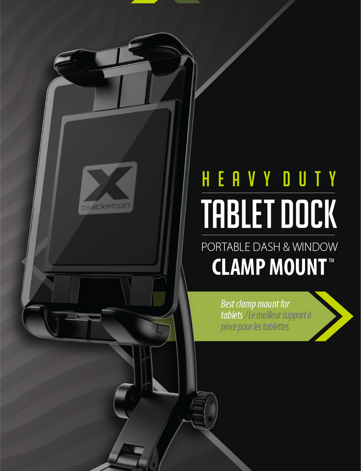 Bracketron X Heavy Duty Tablet Dock - Portable Dash & Window Clamp