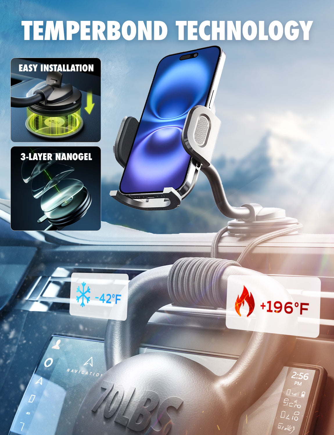 Bracketron TripGrip 2.0 Flex Window & Vent Mount