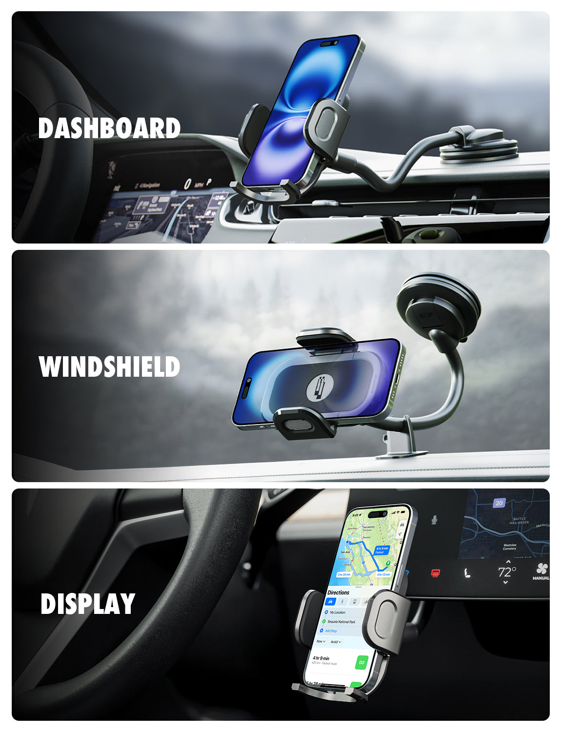 Bracketron TripGrip 2.0 Flex Window & Vent Mount