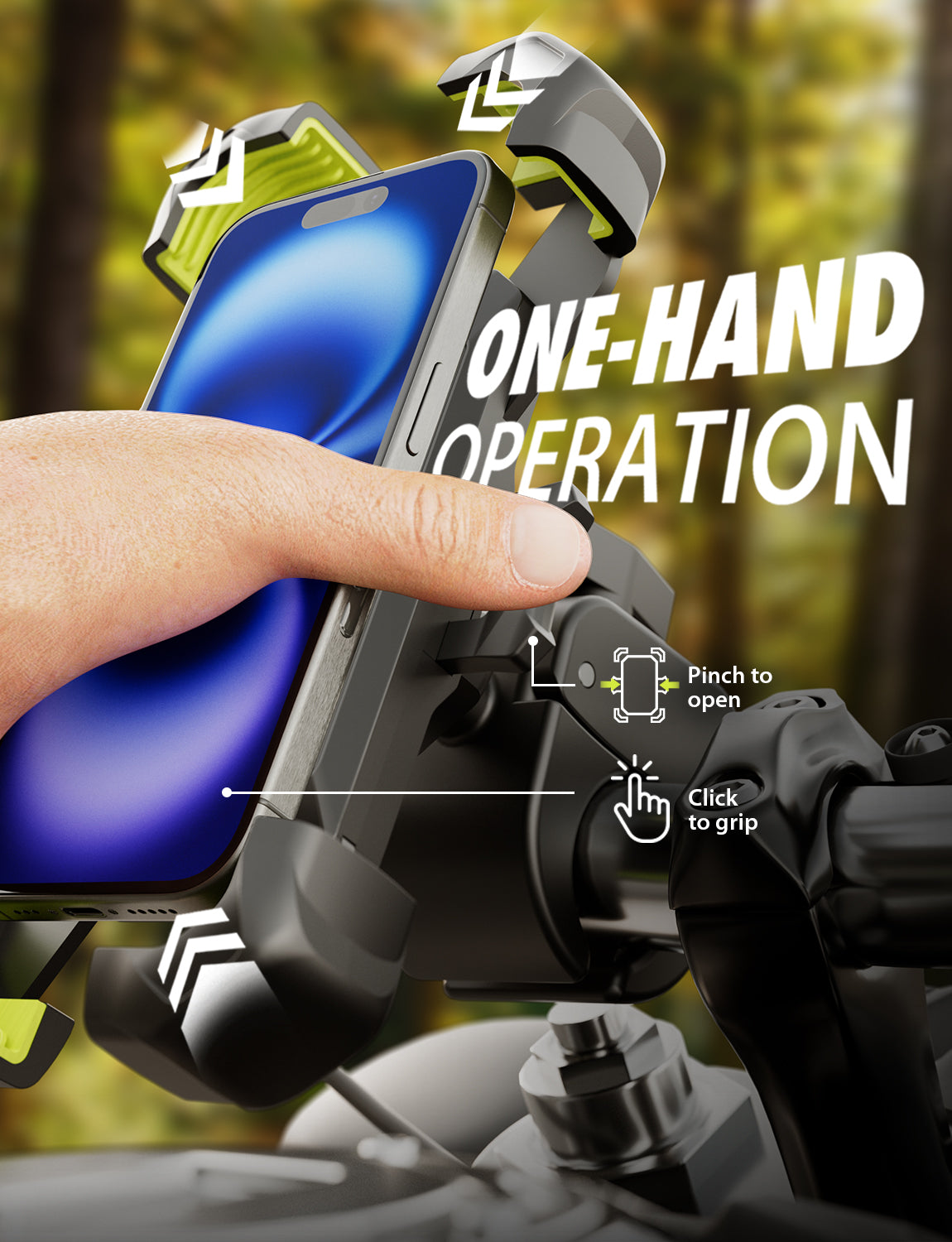 Bracketron HD X-LOCK Handlebar Phone Mount