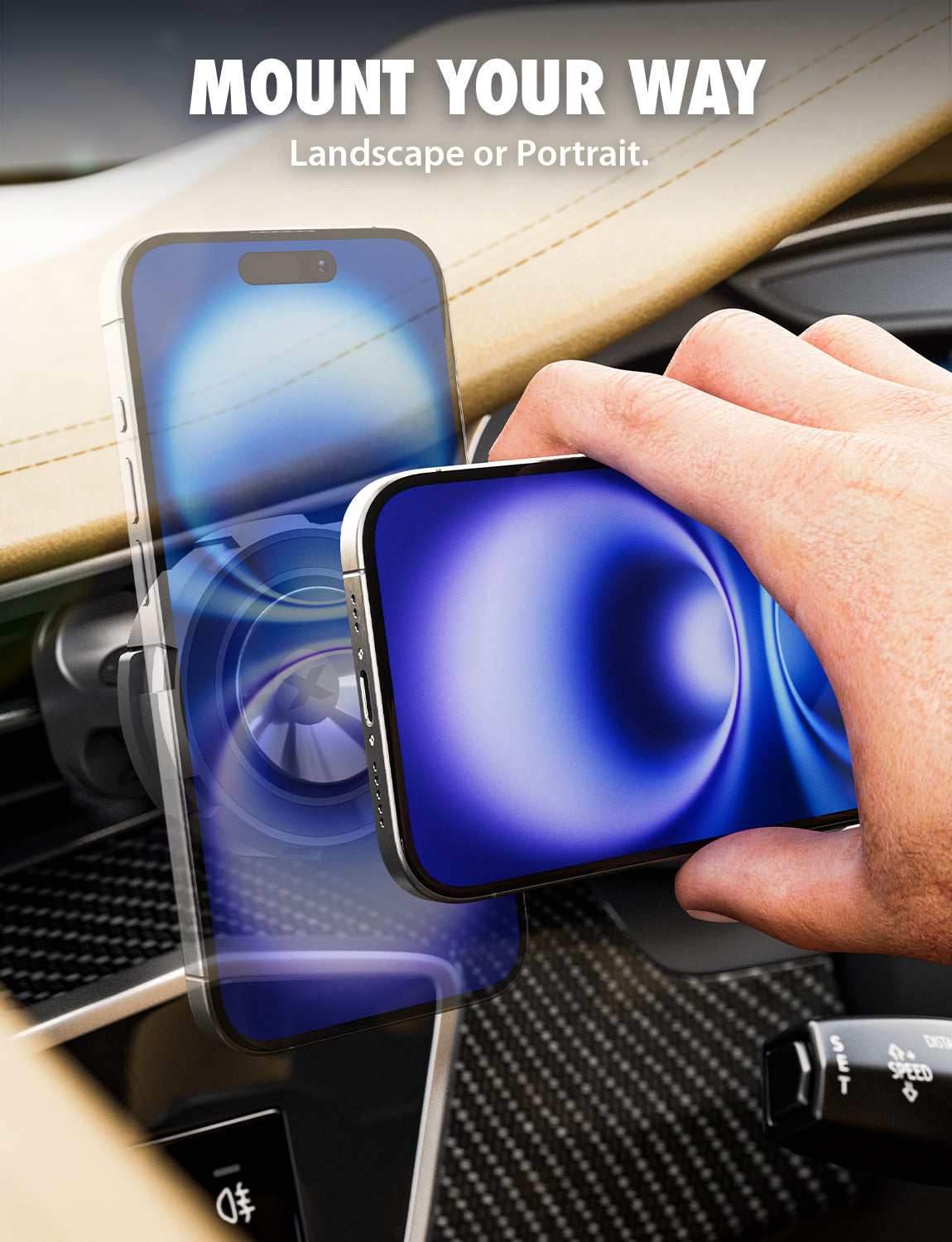 Bracketron MagAlign Max Magnetic MagSafe Car Vent Phone Mount