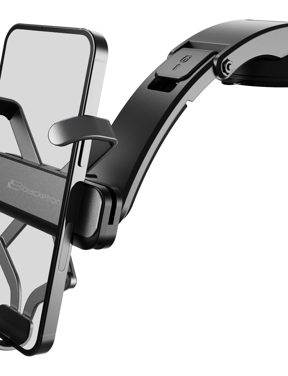 Bracketron AutoGrip Low-Profile Dash Mount – One-Handed Phone Holder