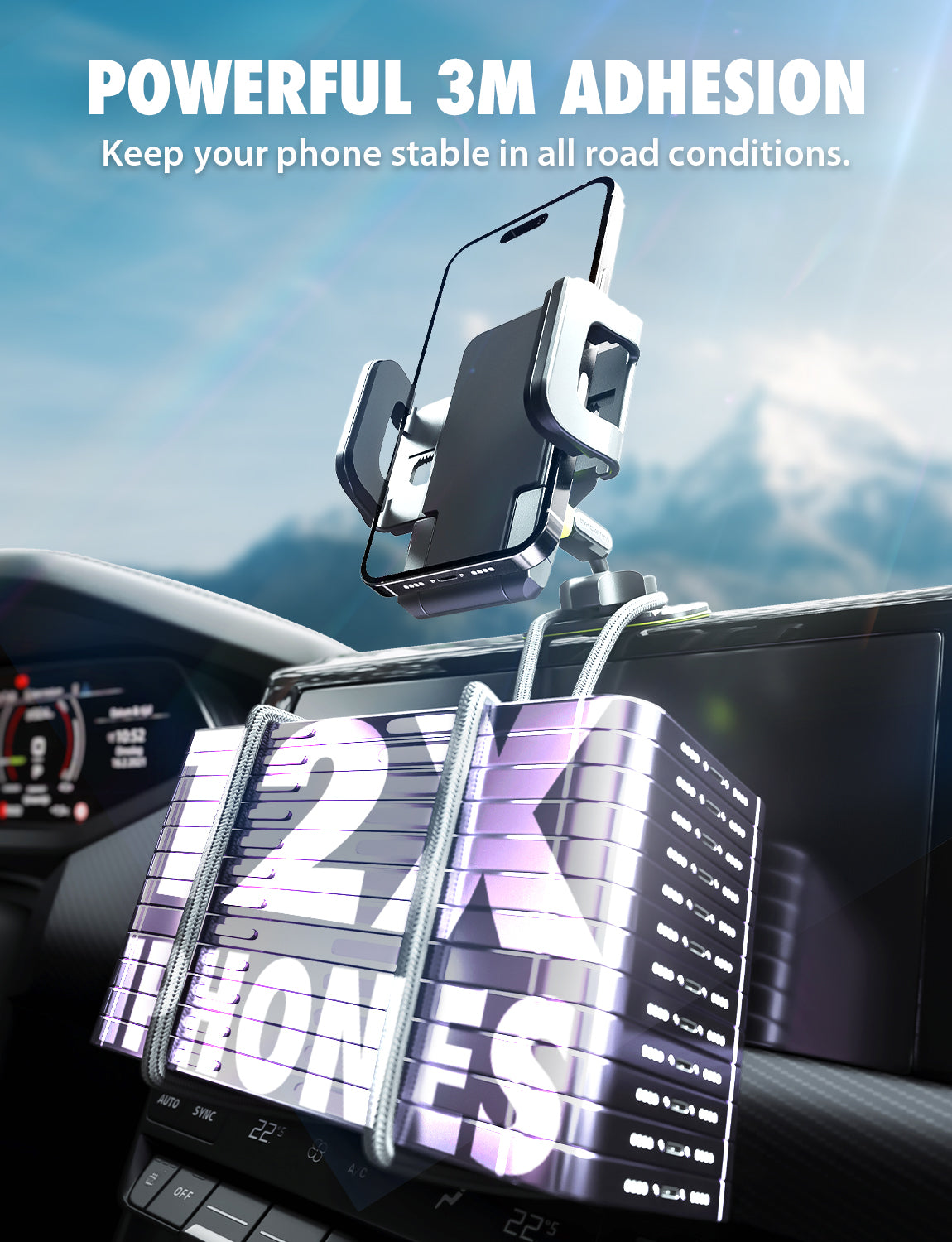 Bracketron TripGrip 1.0 2-in-1 Car Phone Mount, Vent & Dash Holder