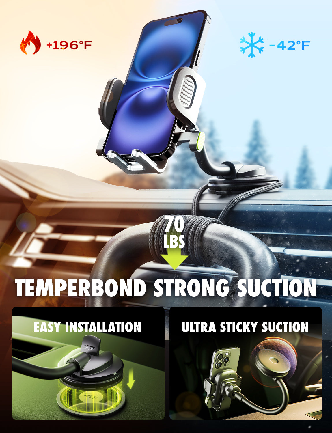 Bracketron OneClick 2.0 Flex Phone Mount