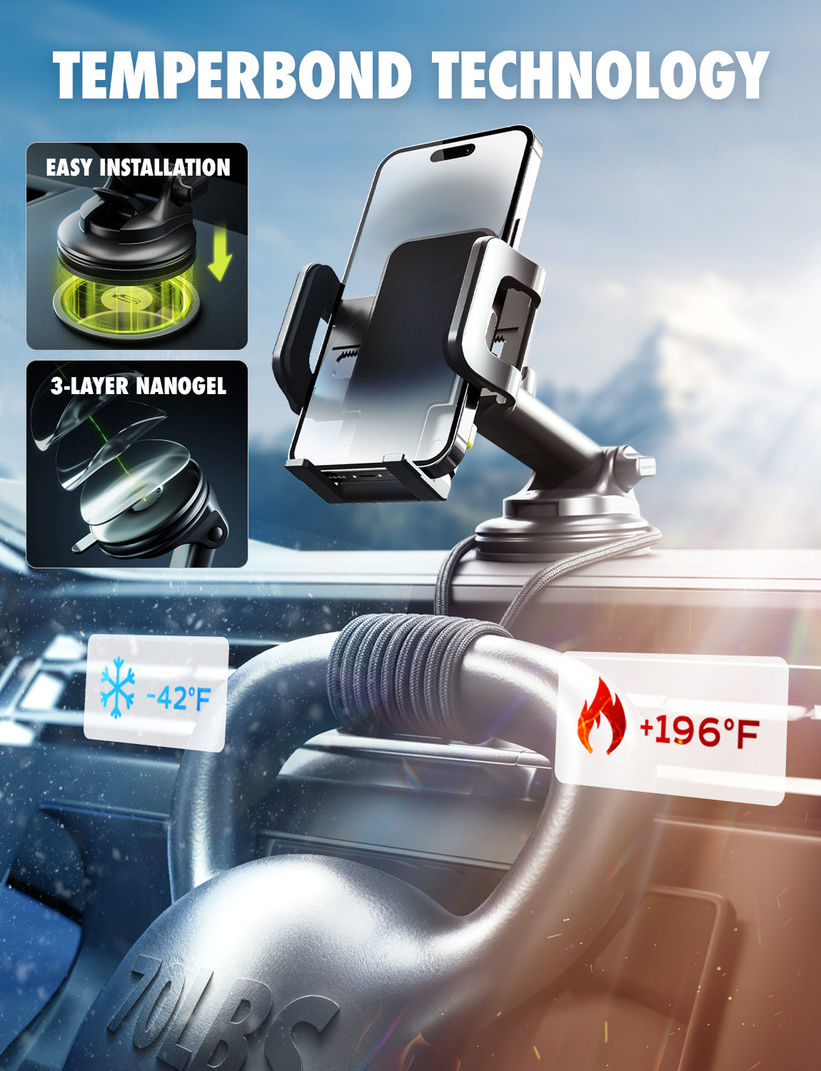 Bracketron TripGrip 1.0 Dash & Window Extend Mount