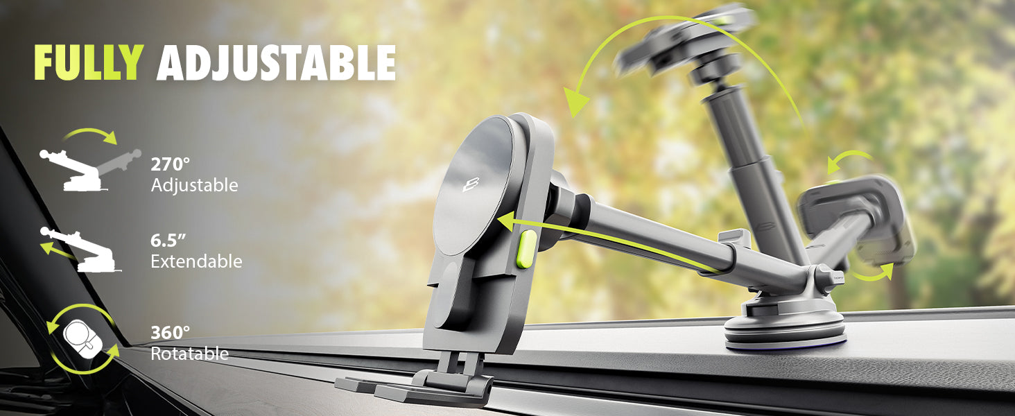 Bracketron PwrUp MagAlign Extend Car Cell Phone Mount desktop feature image 5