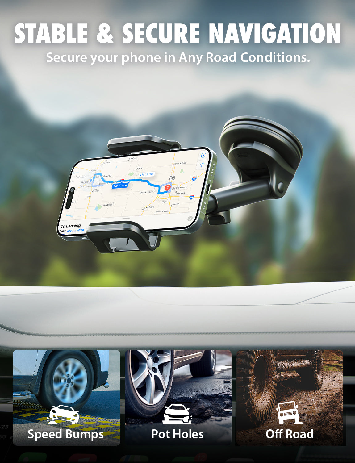 Bracketron TripGrip 1.0 Dash & Window Extend Mount