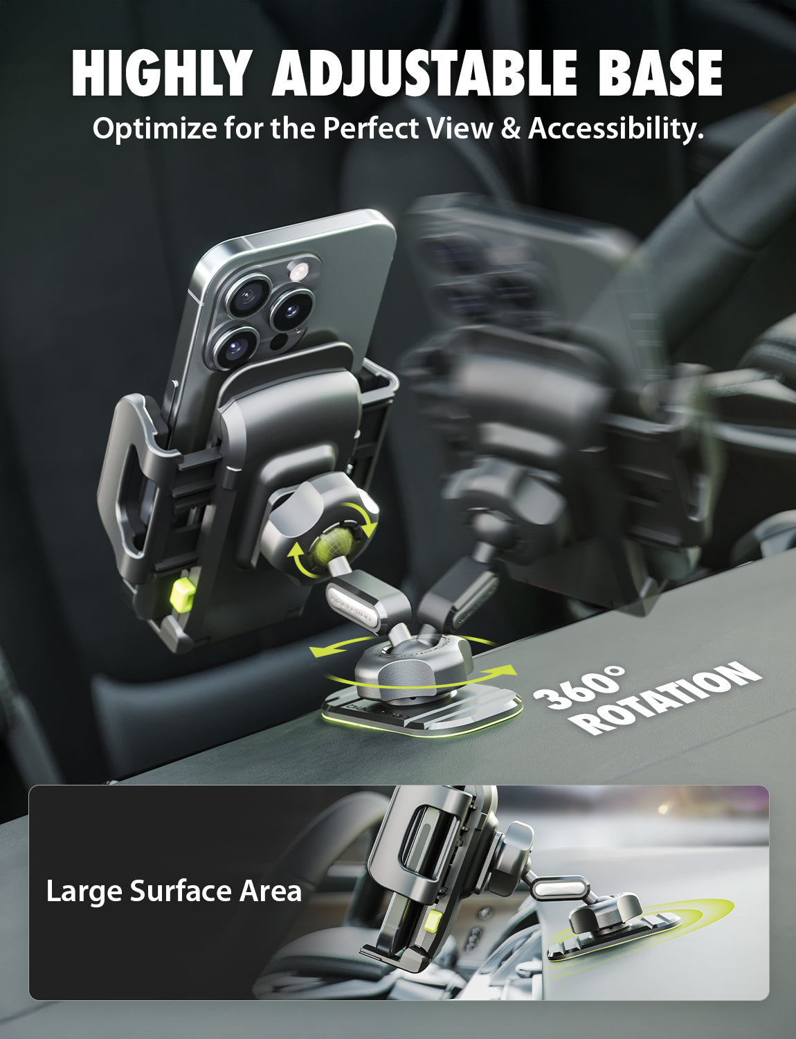 Bracketron TripGrip 1.0 2-in-1 Car Phone Mount, Vent & Dash Holder
