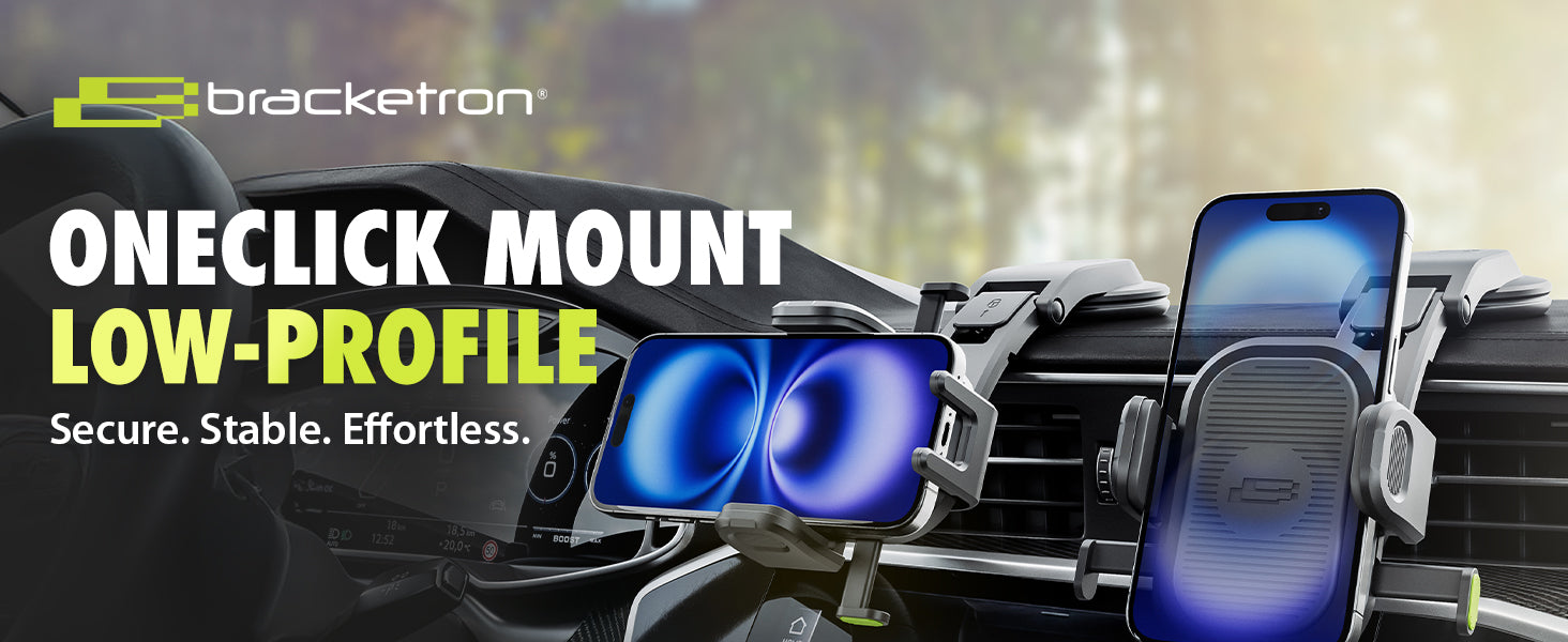 Bracketron OneClick Dash Phone Mount for Car Dashboard desktop feature image 1