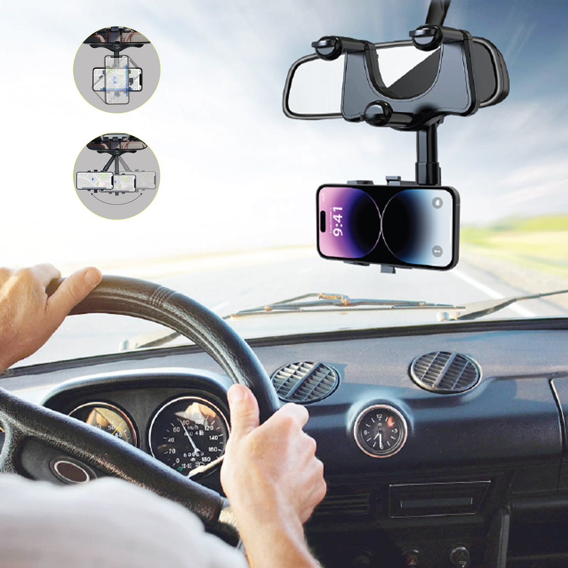 Bracketron MirrorGrip Extendable Rearview Mirror Mount