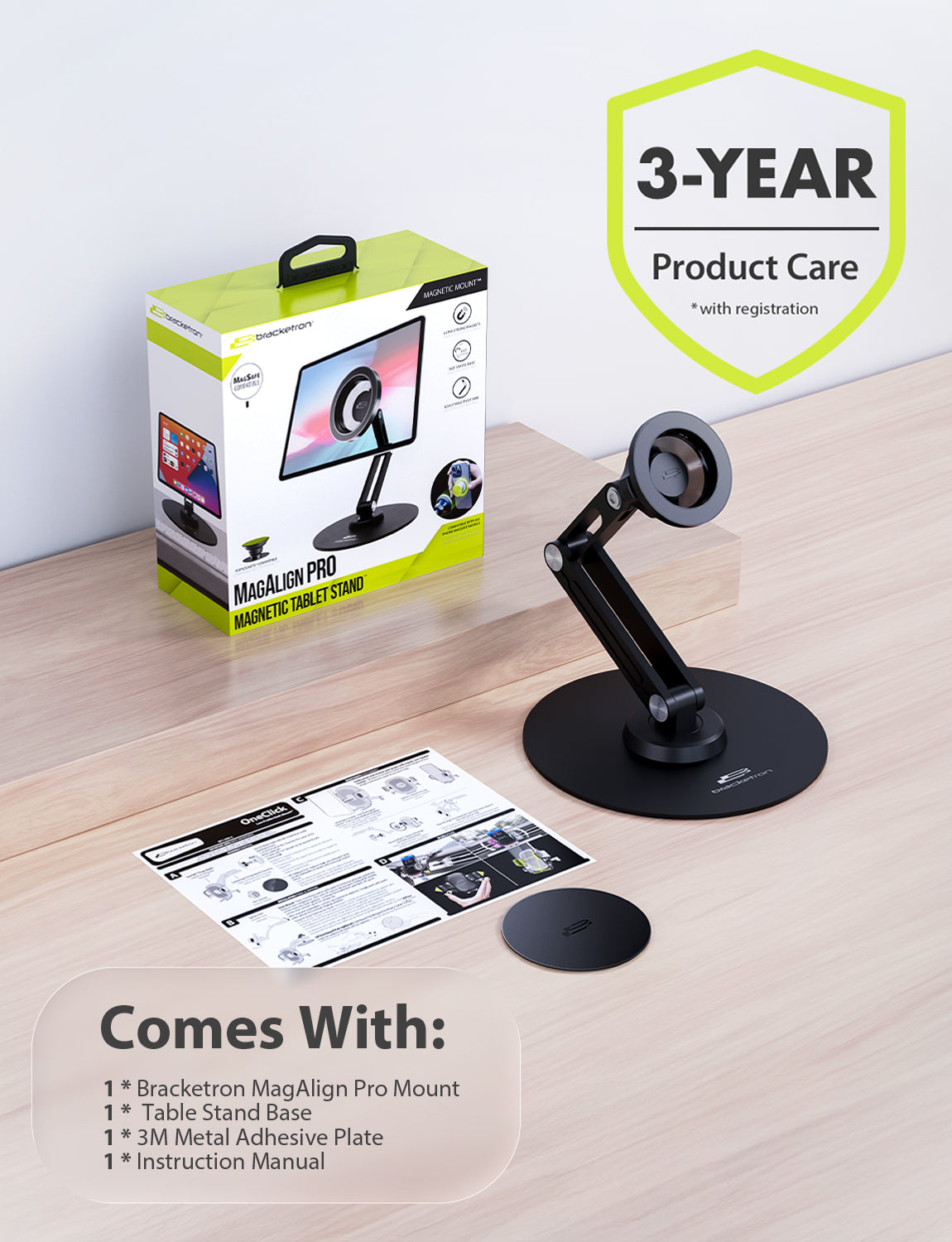 Bracketron MagAlign PRO Magnetic Suction Tablet Stand
