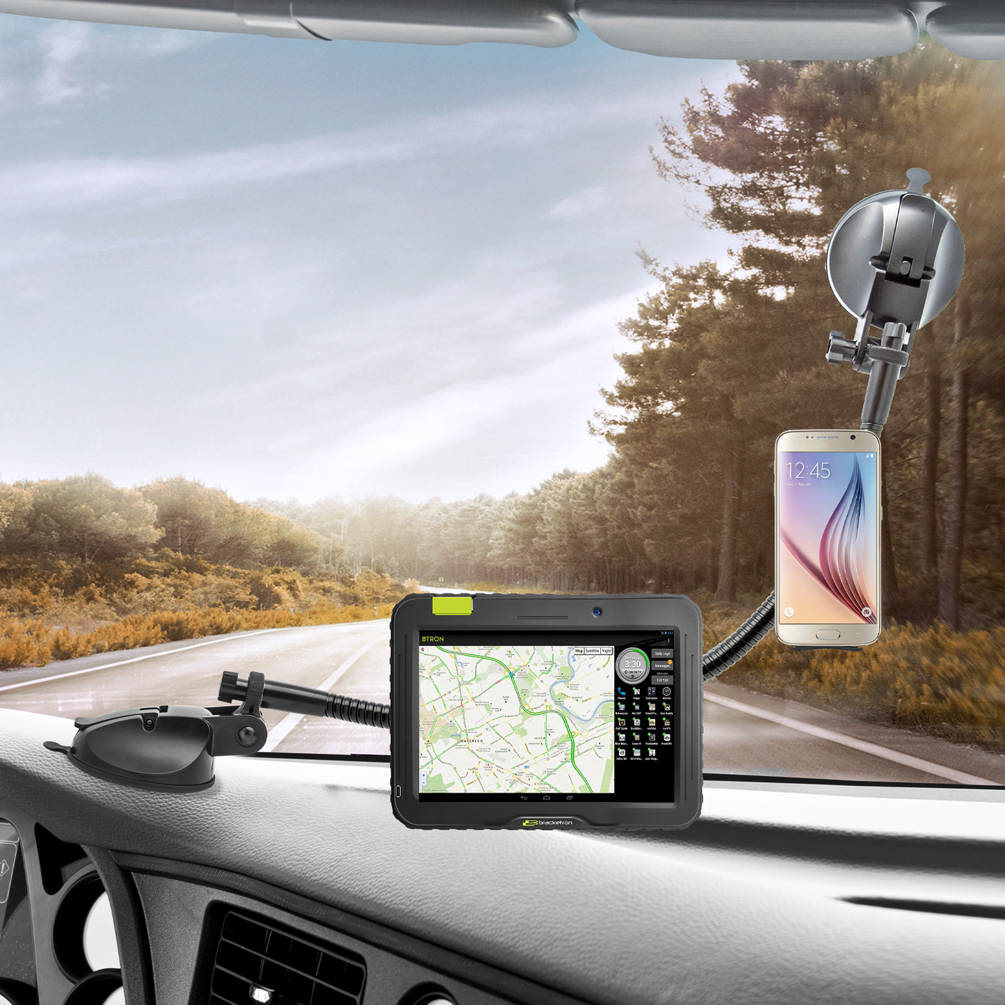 Bracketron X Heavy Duty Gear Rack PRO_Portable Dash+Window