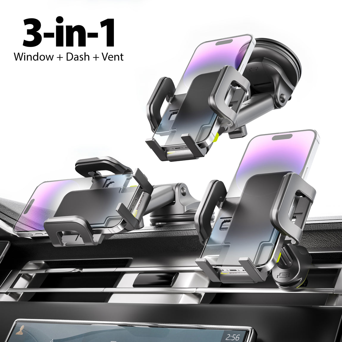 Bracketron TripGrip 1.0 Extend Window, Dash & Vent Mount