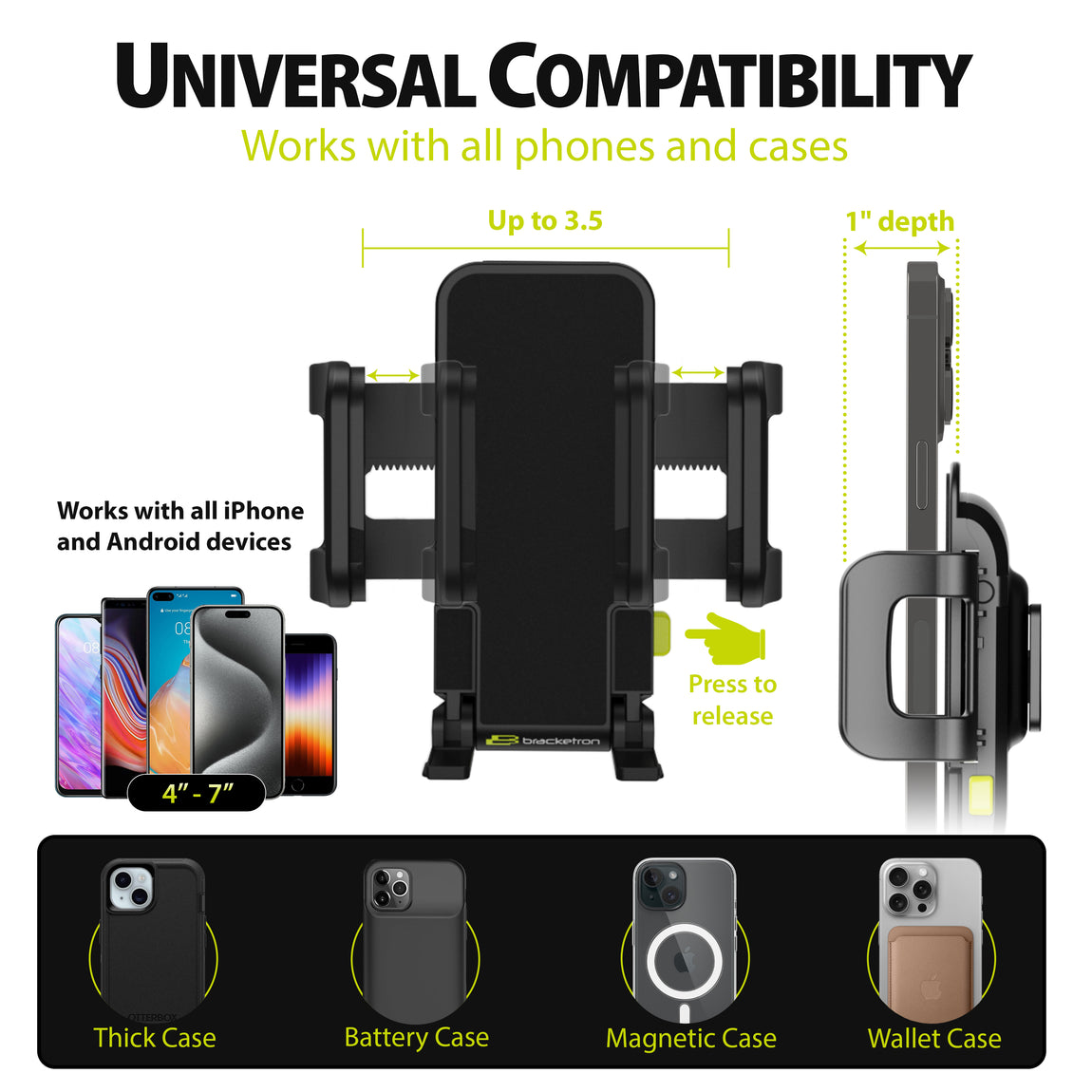 Bracketron TripGrip 1.0 Wave Low-Profile Dash Mount