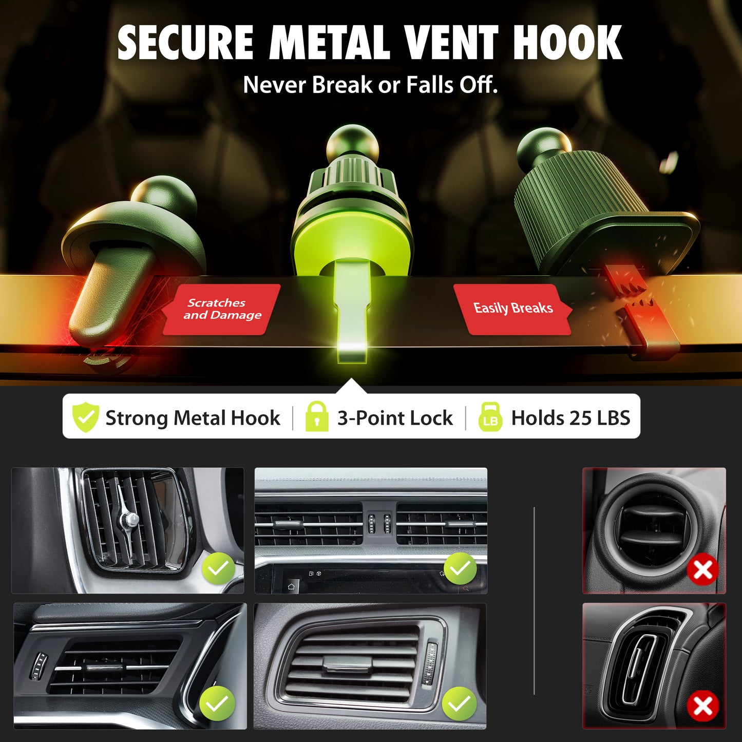 Bracketron PwrUp TripGrip Window, Dash & Vent Mount – 15W Qi Wireless Charging Phone Holder with Telescopic Arm & Temperbond Suction