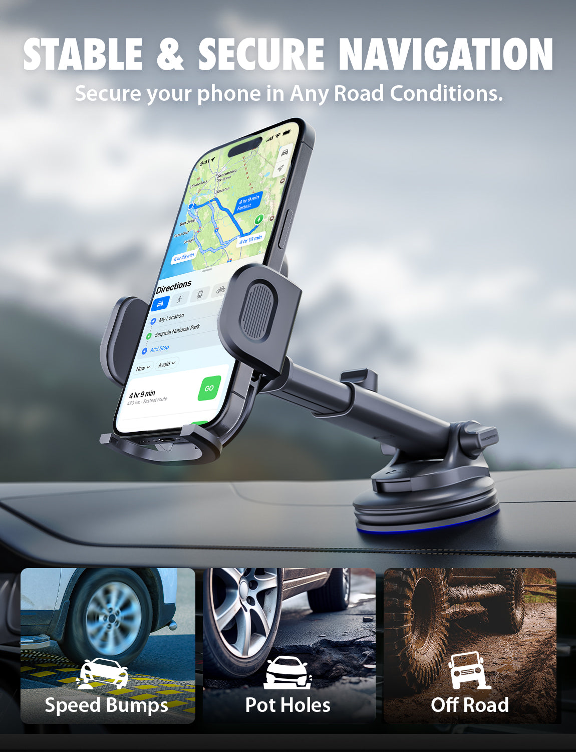 Bracketron TripGrip 2.0 Window, Dash & Vent Mount