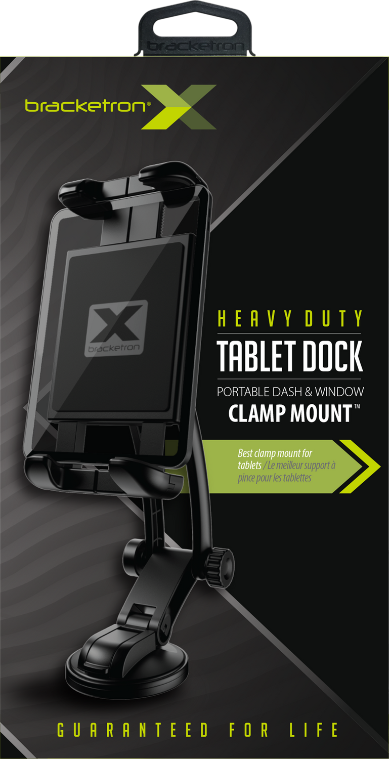 Bracketron X Heavy Duty Tablet Dock - Portable Dash & Window Clamp