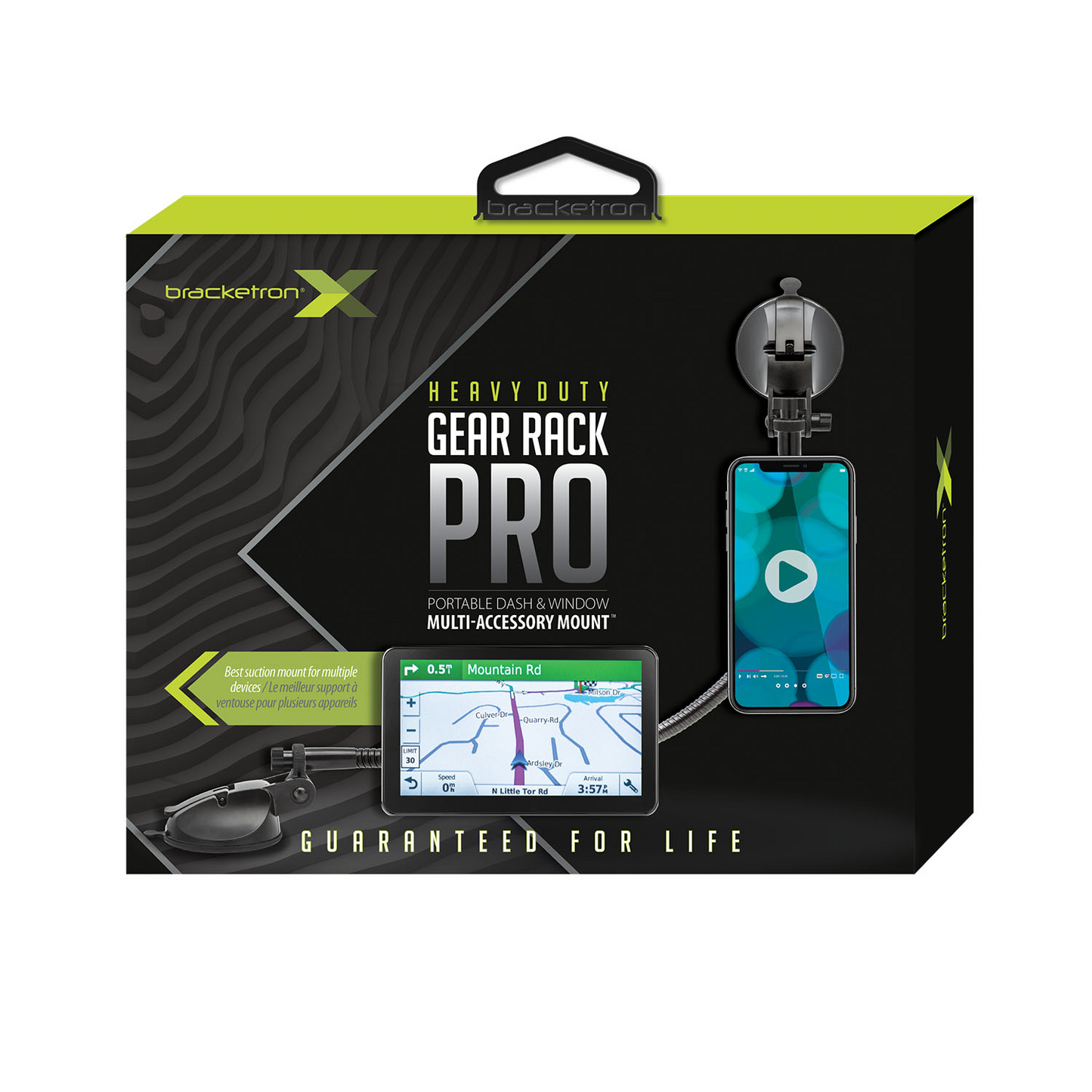 Bracketron X Heavy Duty Gear Rack PRO_Portable Dash+Window