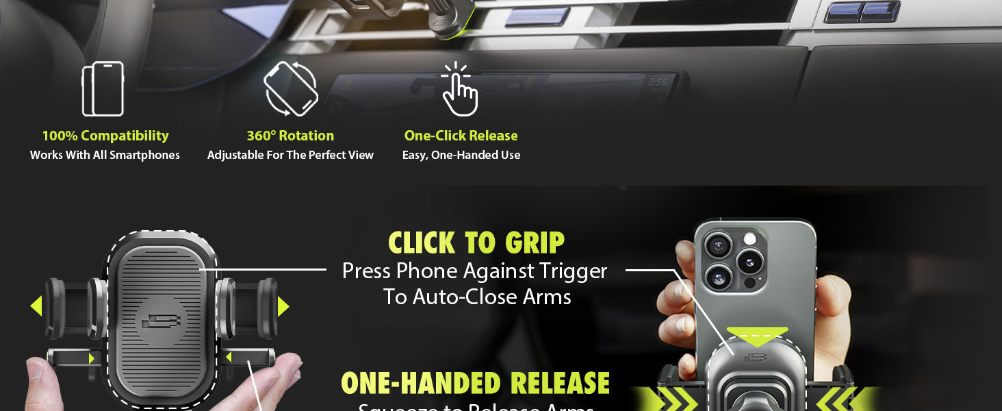 Bracketron OneClick Extend Car Cell Phone Mount desktop feature image 2
