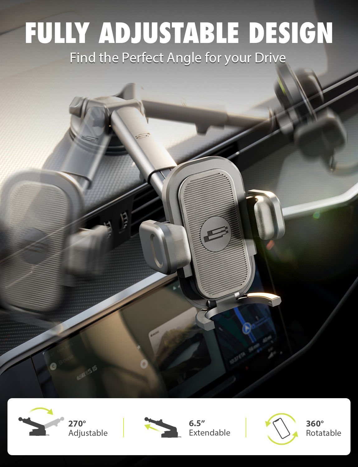 Bracketron TripGrip PRO Extend Window & Dash Mount