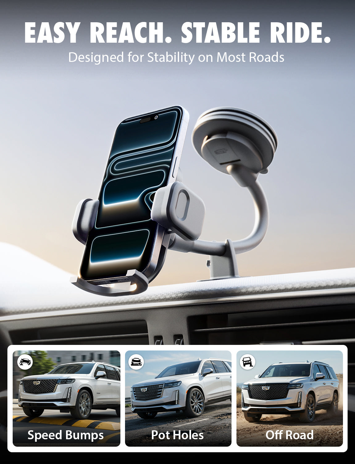 Bracketron TripGrip PRO Flex Window & Dash Mount