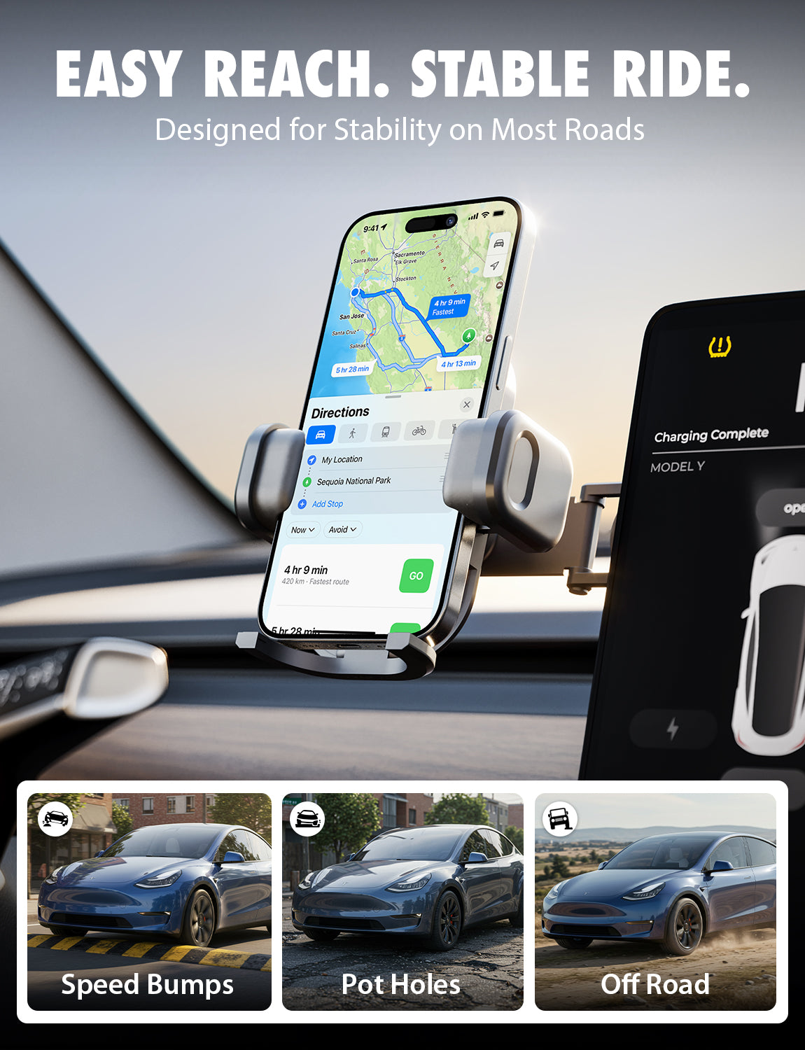 Bracketron TripGrip PRO EV Window, Dash & Display Mount