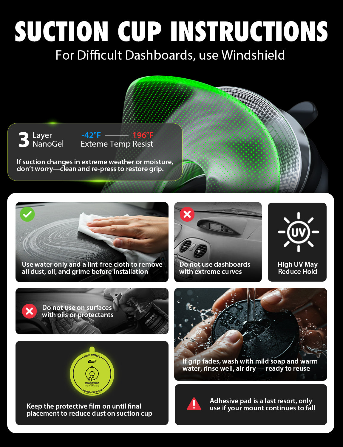 Bracketron TripGrip PRO Extend Window & Dash Mount