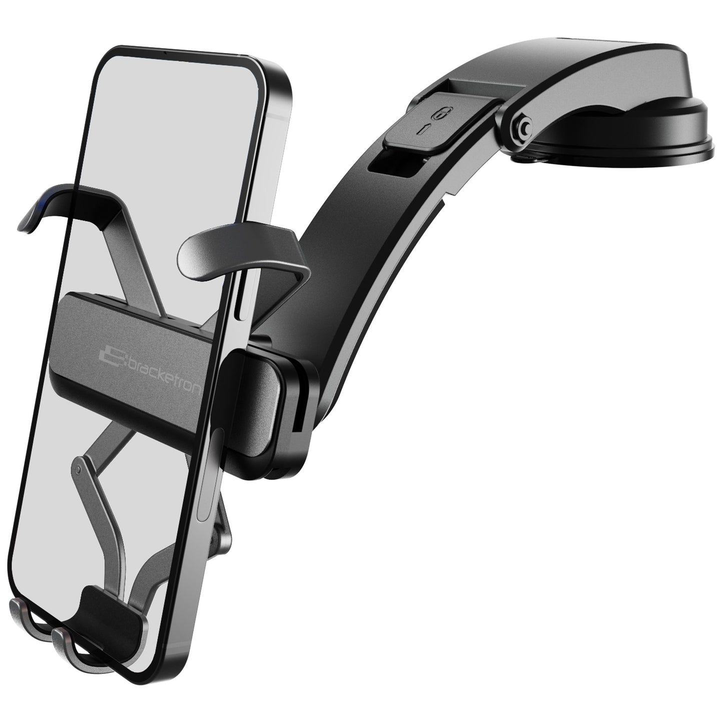 Bracketron AutoGrip Low-Profile Dash Mount – One-Handed Phone Holder