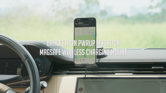 Bracketron PwrUp MagAlign Wireless Car Charger Mount – 15W MagSafe Dash, Window & Vent